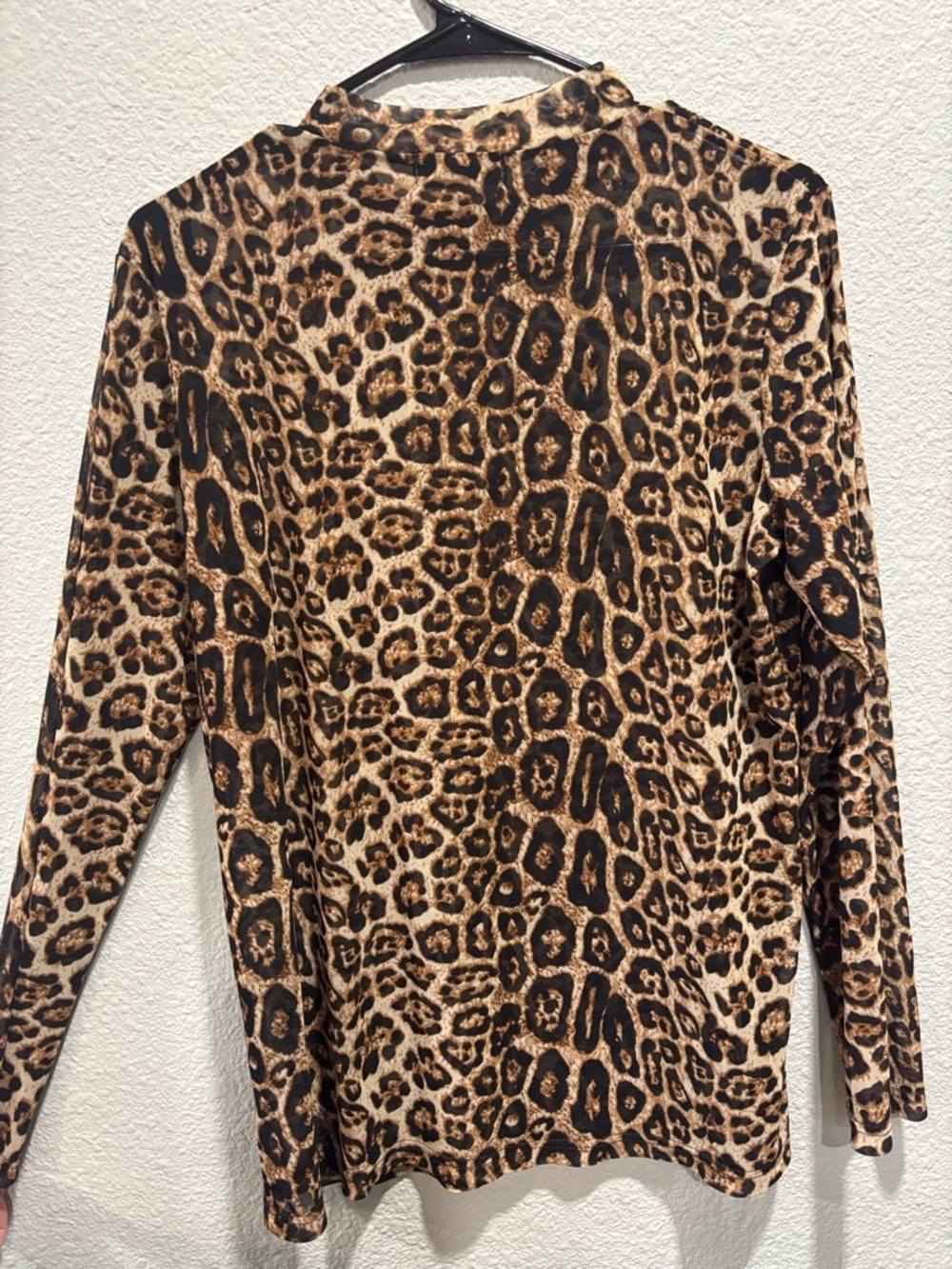 Women's Leopard Print Long Sleeve Tee - Brown - Picture 3 of 3